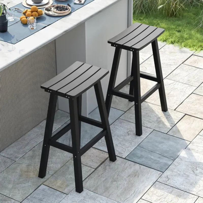 Ensemble de 2 tabourets de bar extérieurs de 29 po, tabourets de bar toutes saisons pour comptoir de cuisine, balcon et cour arrière