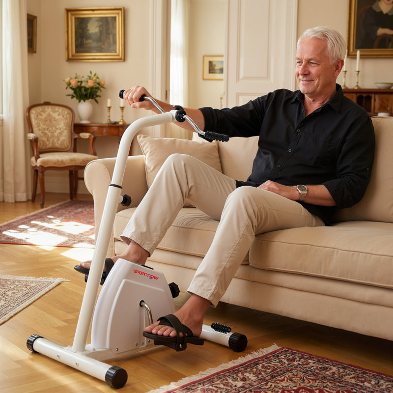 Seated Pedal Exerciser, Height-Adjustable, Elderly Rehabilitation