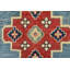 Tapis bleu nouvel âge en laine 7 pi 9 po x 9 pi 7 po Frontroth