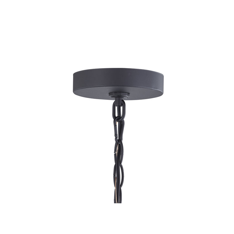 Luminaire suspendu géométrique à 4 lumières Dobson, Noir mat