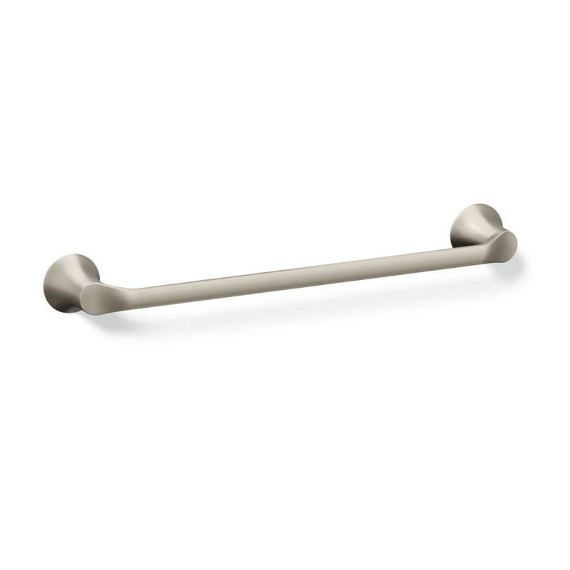Porte-serviettes Simplice, Nickel brossé éclatant, L 18 po