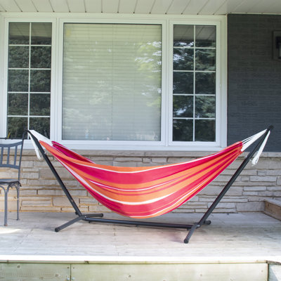 Lit de jour confortable avec support en acier, hamac double en coton Vivere, 9 pi, Mimosa