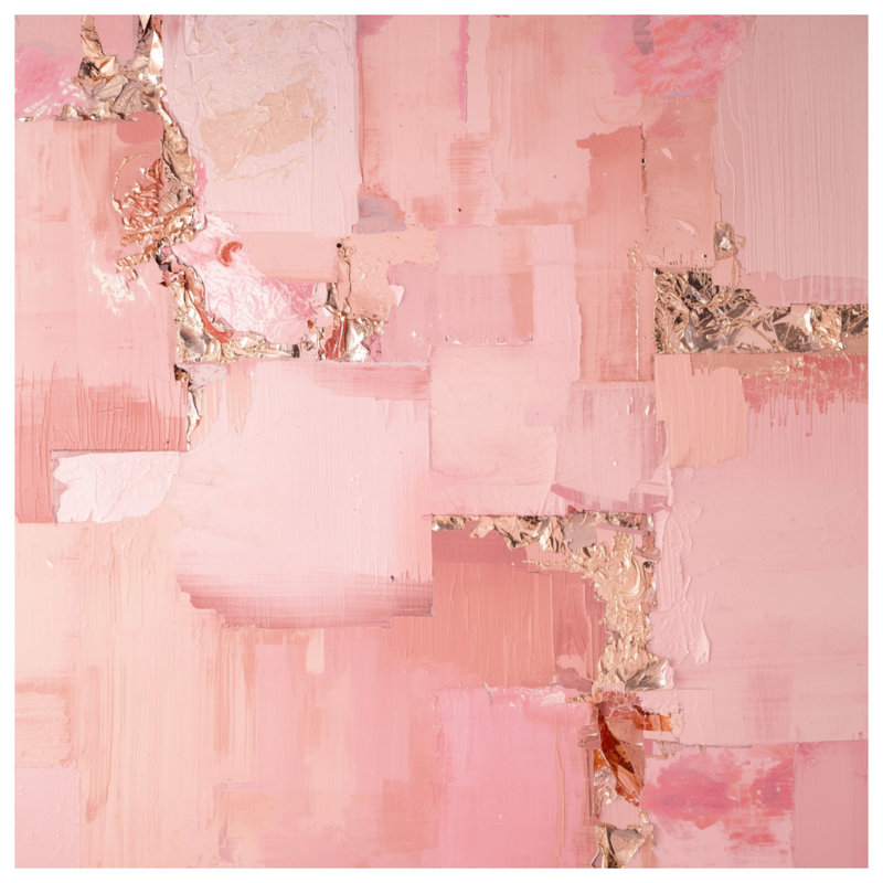Pink Abstract Texture Comforter, Twin
