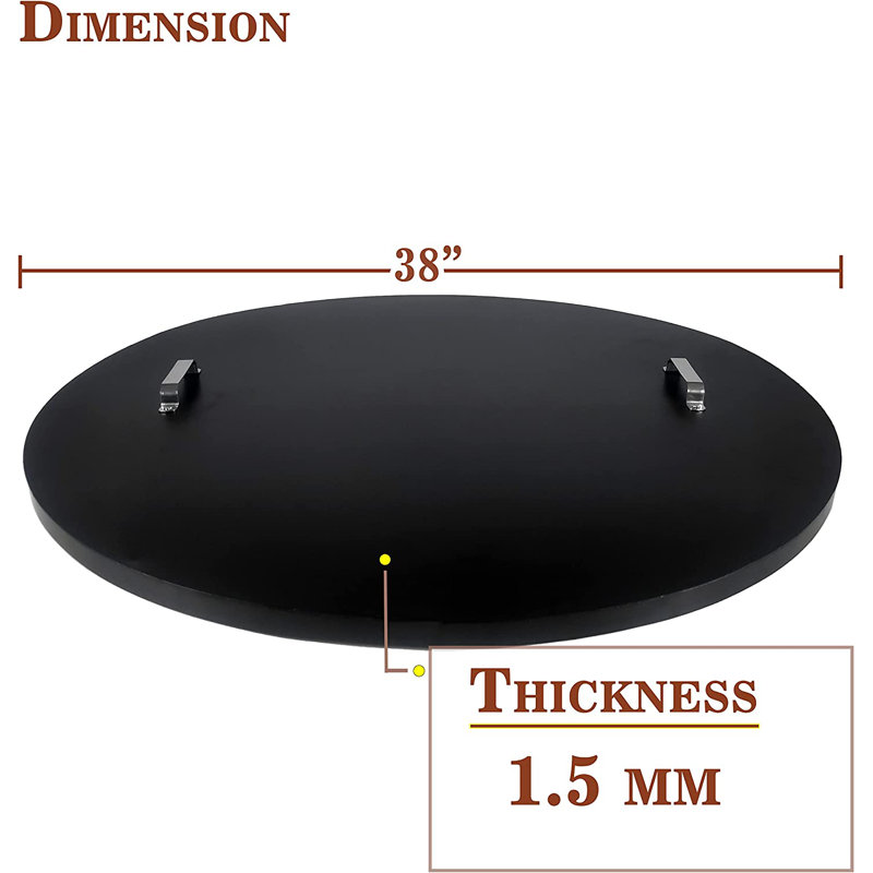 38'' Round Steel Fire Pit Lid