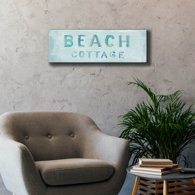 Highland Dunes 'Beach Cottage Sign' by Danhui Nai Canvas Wall Art