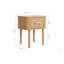 Suire 45cm W Manufactured Wood Bedside Table