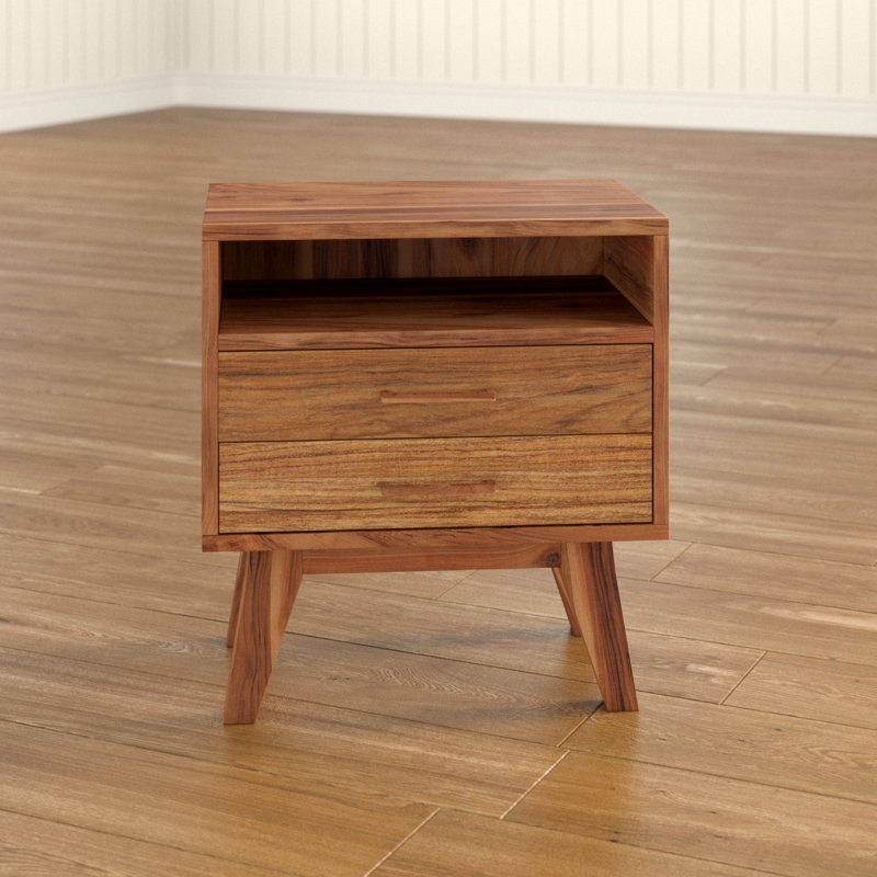 Oslo 48cm W Solid Wood Bedside Table