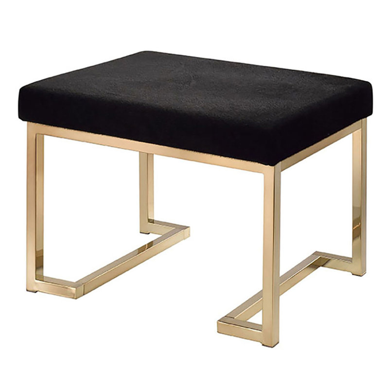 Ottoman with C Metal Base