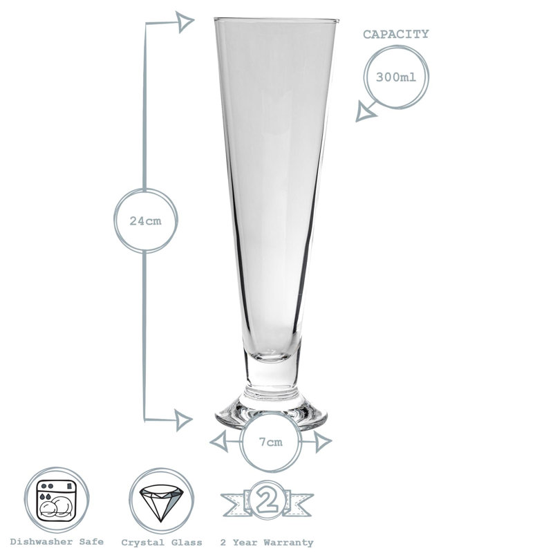 300ml Wheat Beer Glass, 6