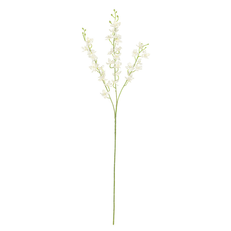 Petite fleur d'orchidée artificielle Dendrobium, Blanc, crème