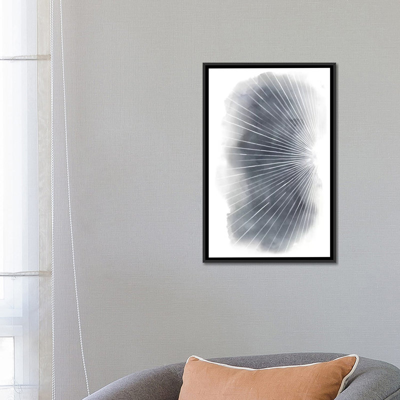 «Rays I», reproduction sur toile, H 26 po x l 18 po x P 1,5 po, Toile avec cadre noir, Pas de tapis