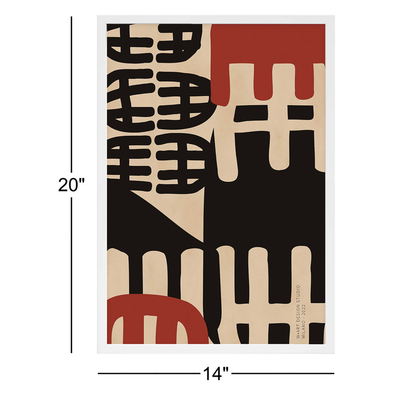 Bohemian Primitive Framed 2 Pieces by Romina Gadler Print, 20" H x 14" W x 1.25" D, White Framed Paper