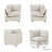 Moncada Upholstered Modern Linen Fabric Conner Chair-121000721