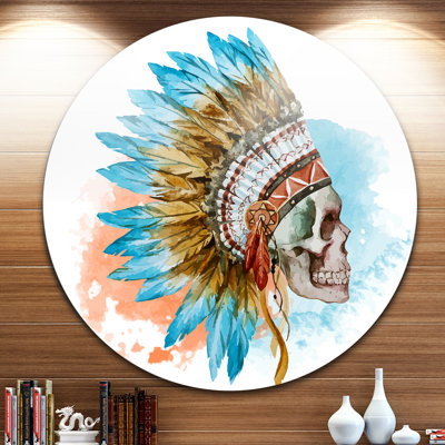 " Ethnic Skull Digital Canvas "