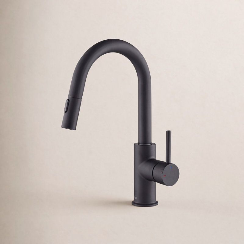 KIBI Luxe Pull Down Kitchen Faucet, Matte Black