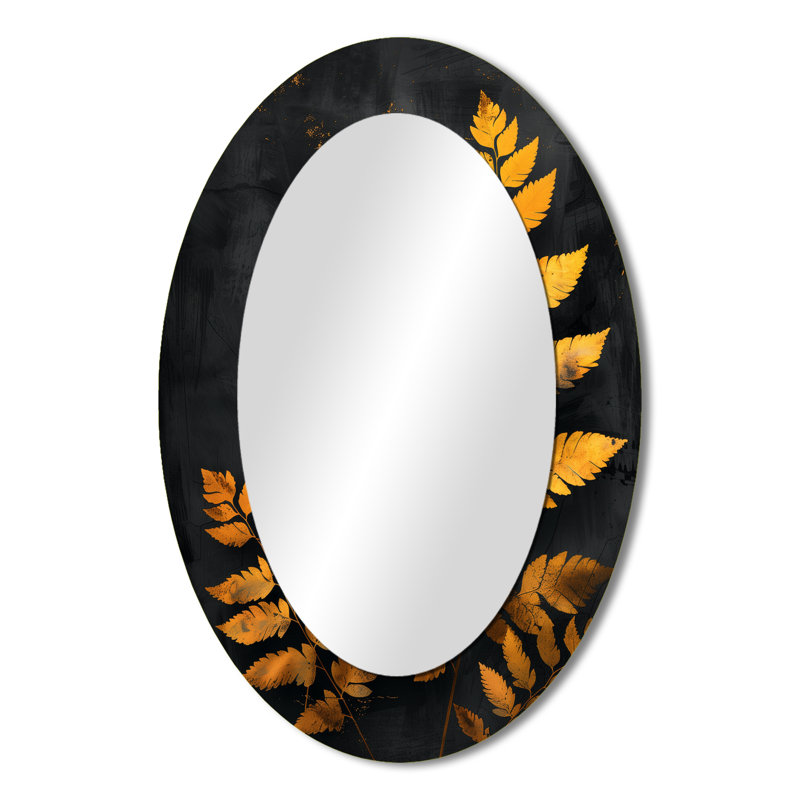 Miroir mural oval et éthéré monochromes, 36 po x 24 po