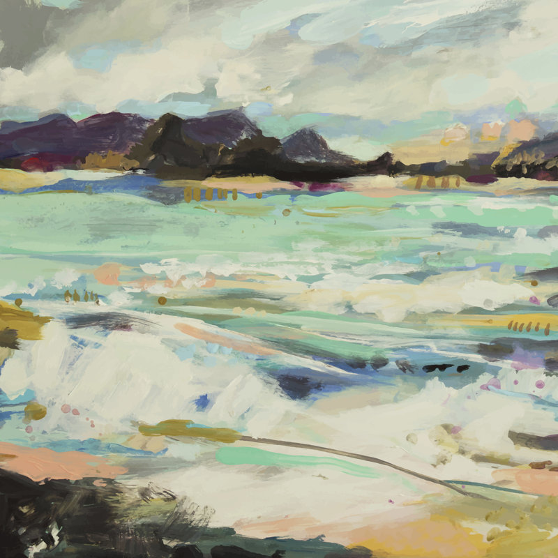 Surfscape VI by Karen Fields - Wrapped Canvas Painting, 51cm H x 51cm W x 3.8cm D