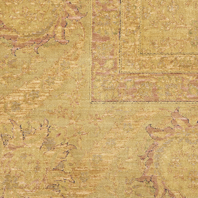 Williston Forge Kammie Gold Vintage Indoor Rug, Rectangle 5'3" x 7'3"