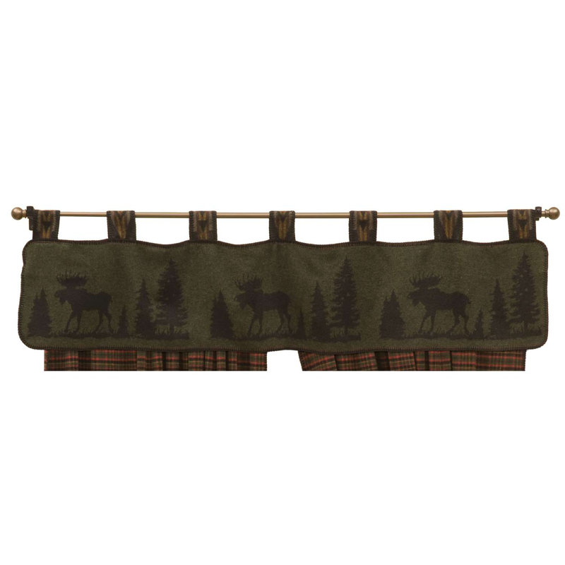 Décoration pour rideau de fenêtre Wooded River Moose