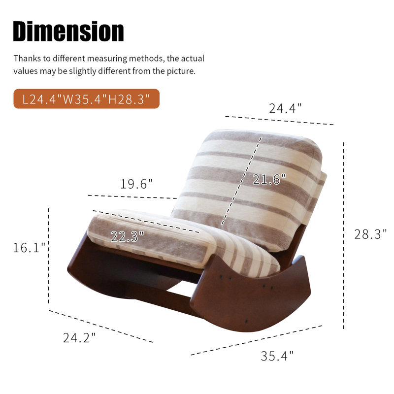 Outdoor Rocker Chair, Grey