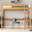 Lit mezzanine simple avec bureau et tête de lit élégante - matériaux élégants de qualité supérieure