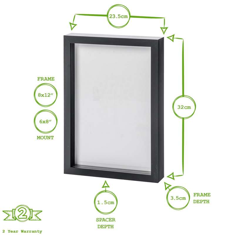 6" x 8" Plastic Box Frame, Light Wood