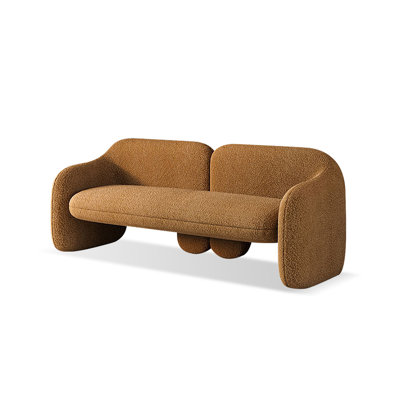 Causeuse-coussin en velours brun