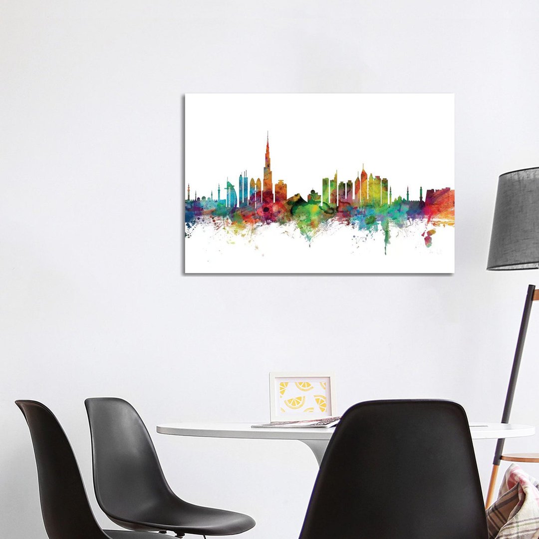Dubai, UAE Skyline by Michael Tompsett - Wrapped Canvas Gallery-Wrapped Canvas Giclée