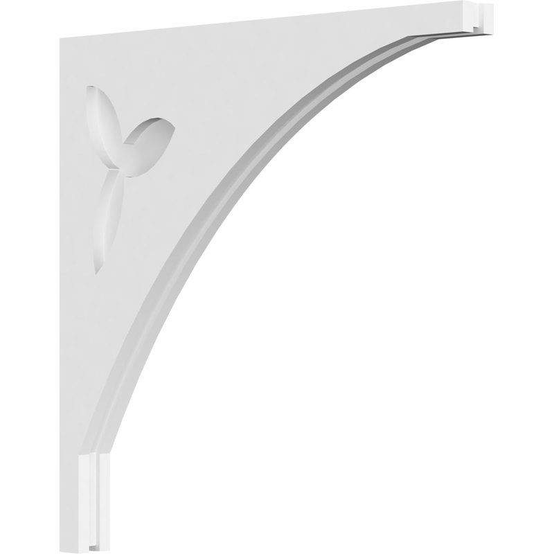 1 7/8"W X 22"D X 22"H Naple Architectural Grade PVC Corbel, 22" H x 22" W x 1.875" D