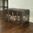 Large Decorative Storage Trunk with Vintage Decoupage, Leather and Metal Accents