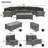 8-Pieces Outdoor Wicker Round Sofa Set, Half-Moon Sectional Sets-1822026018