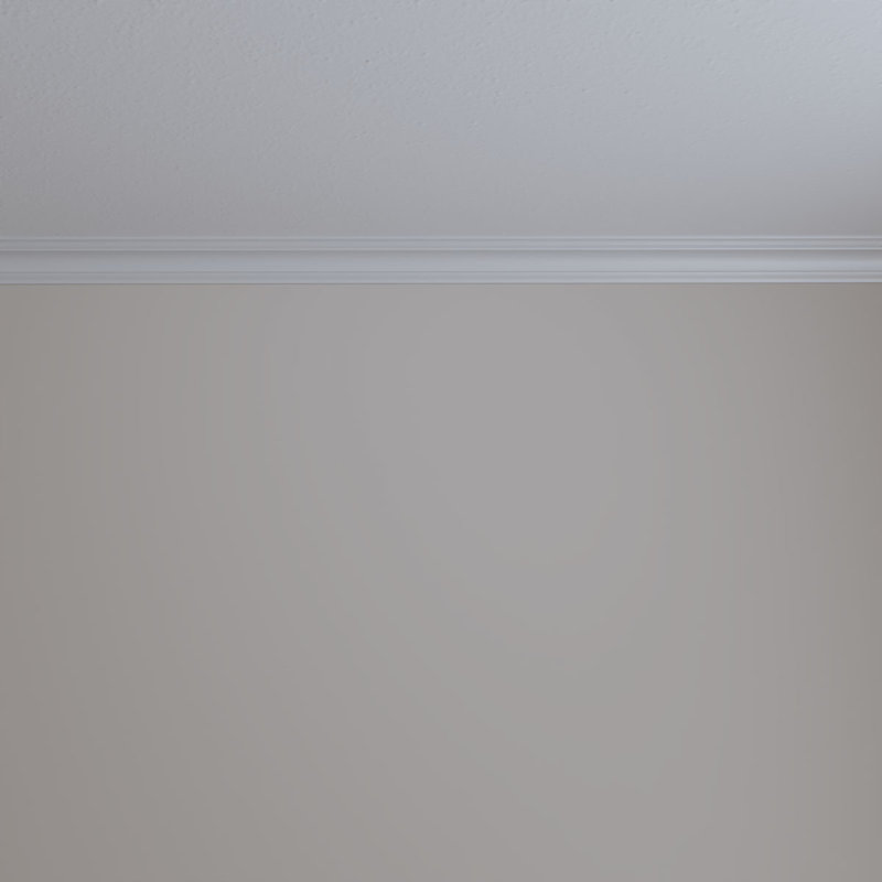 Primed White Polyurethane Traditional Crown Moulding Sample