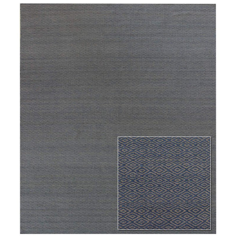 Wool Geometric Area Rug in Blue, Rectangle 10' x 14'