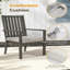 Set Of 2 23" All-Weather Aluminum Patio Dining Chairs With Thick Gray Cushions And Gray Frame