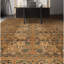 Hand-Knotted High-Quality Green and Brown Area Rug