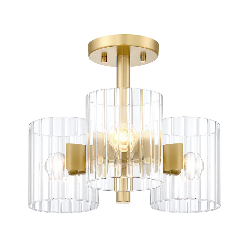 Kishauna Glass Semi Flush Mount