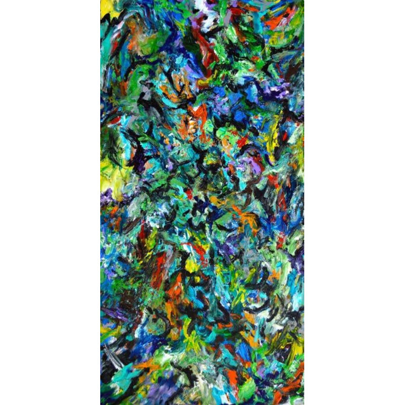 Celebration II On Giclee Canvas Hand Embellished Art, 60" H x 30" W x 1.5" D, Wrapped Canvas