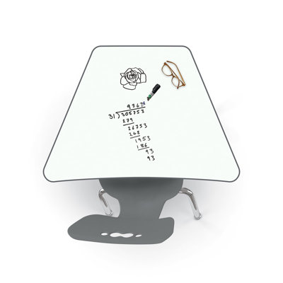 Hierarchy Beam Desk Porcelain  Steel Dry Erase Top Legs