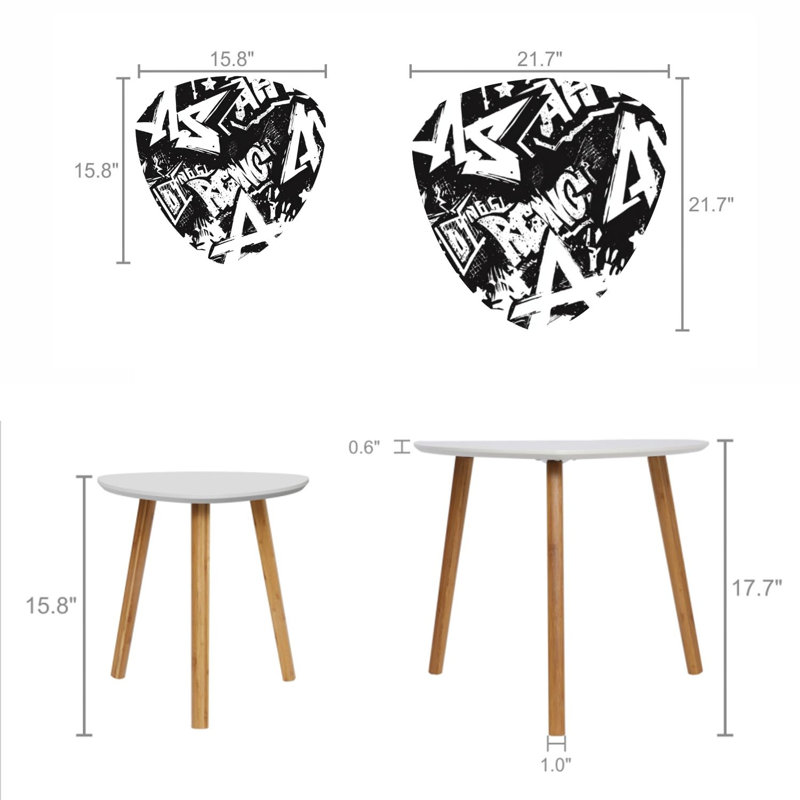 Ensemble de 2 tables basses gigognes Triangle