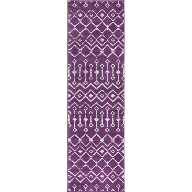 Tapis à treillis marocain World Menagerie, Tapis de couloir 2 pi 6 po x 8 pi 2 po