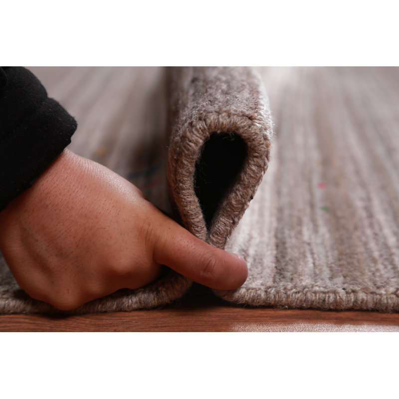 Tapis rayé brun Gabbeh 8