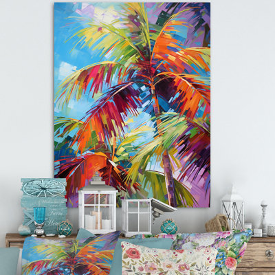 Millstadt Popart Palm Trees II On Canvas Print