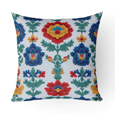 Défilé de bouquets peints intérieur/extérieur 18x18