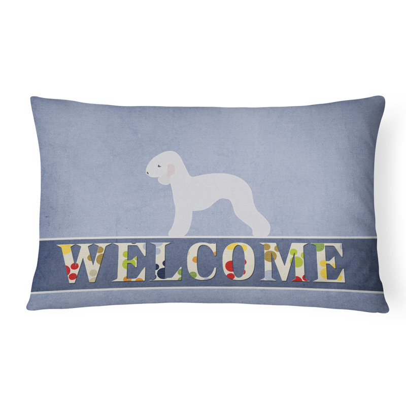  Coussin Bedlington Terrier Welcome