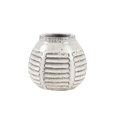 Vase Muriel - Petit vernis blanc vieilli