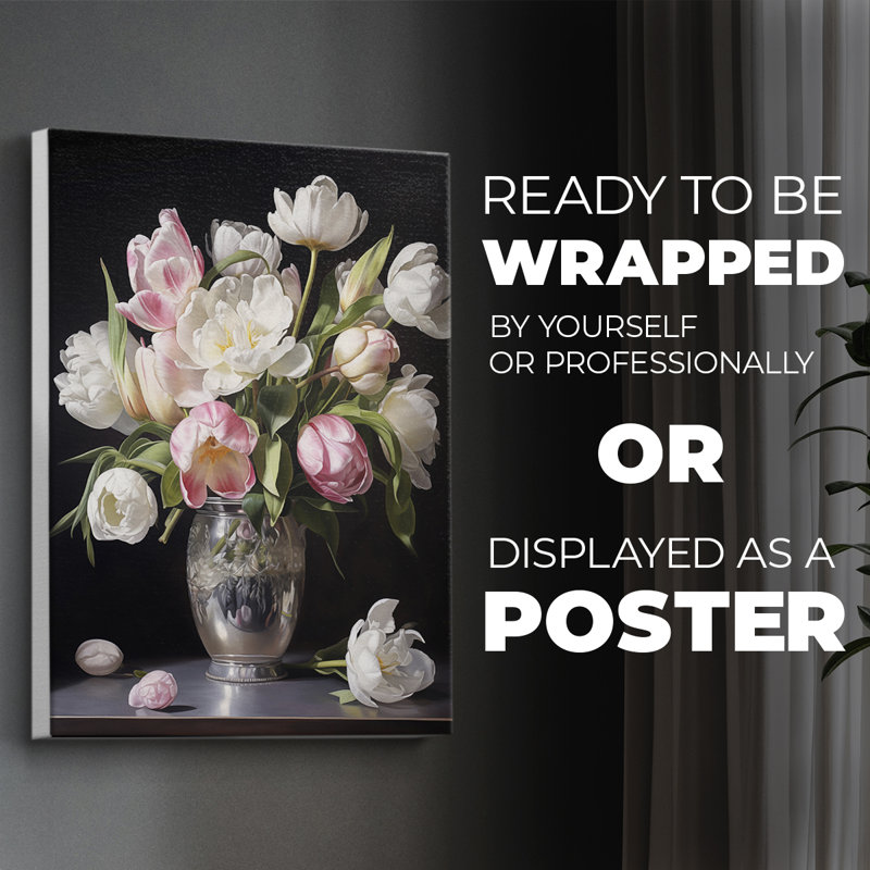 FLORAL Series DCCDV - Impression sur toile seulement - NON-CADRE, H 60 po x l 40 po