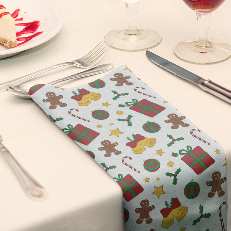 No Pattern Square Napkin, 10" x 10", Green/Teal, Cotton