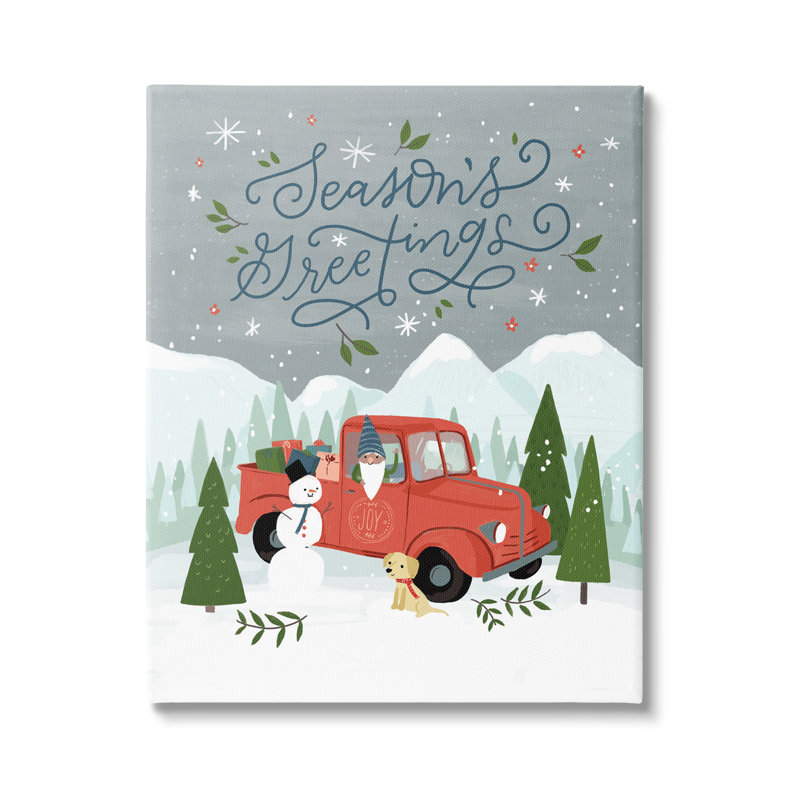 Season 'Greetings, Toile tendue, H 20 po x l 16 po x P 1,5 po