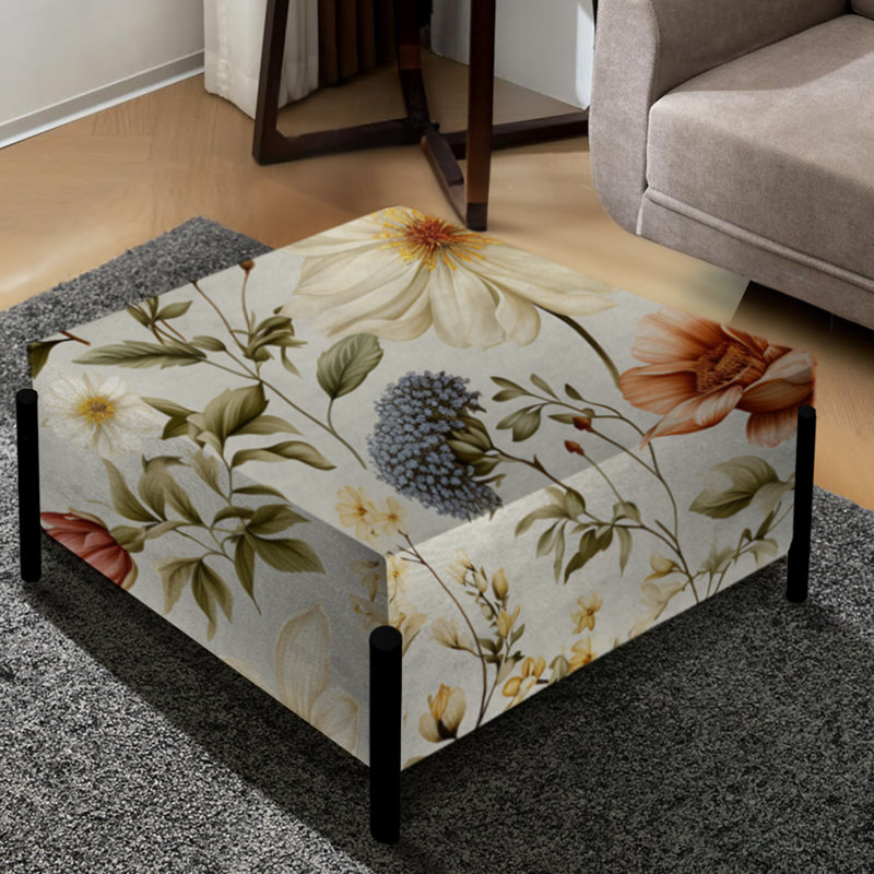 Antique Garden - Grand repose-pieds carré Plants