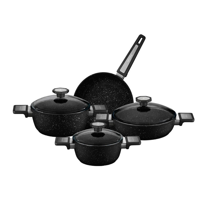 Ensemble de casseroles, Pierre noire